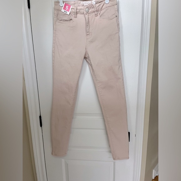 Refuge Miami high waist skinny denim-color blush/soft pink-size 5 US-stretch - Picture 5 of 13